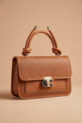 Caramel Luxe Mini Flap Bag
