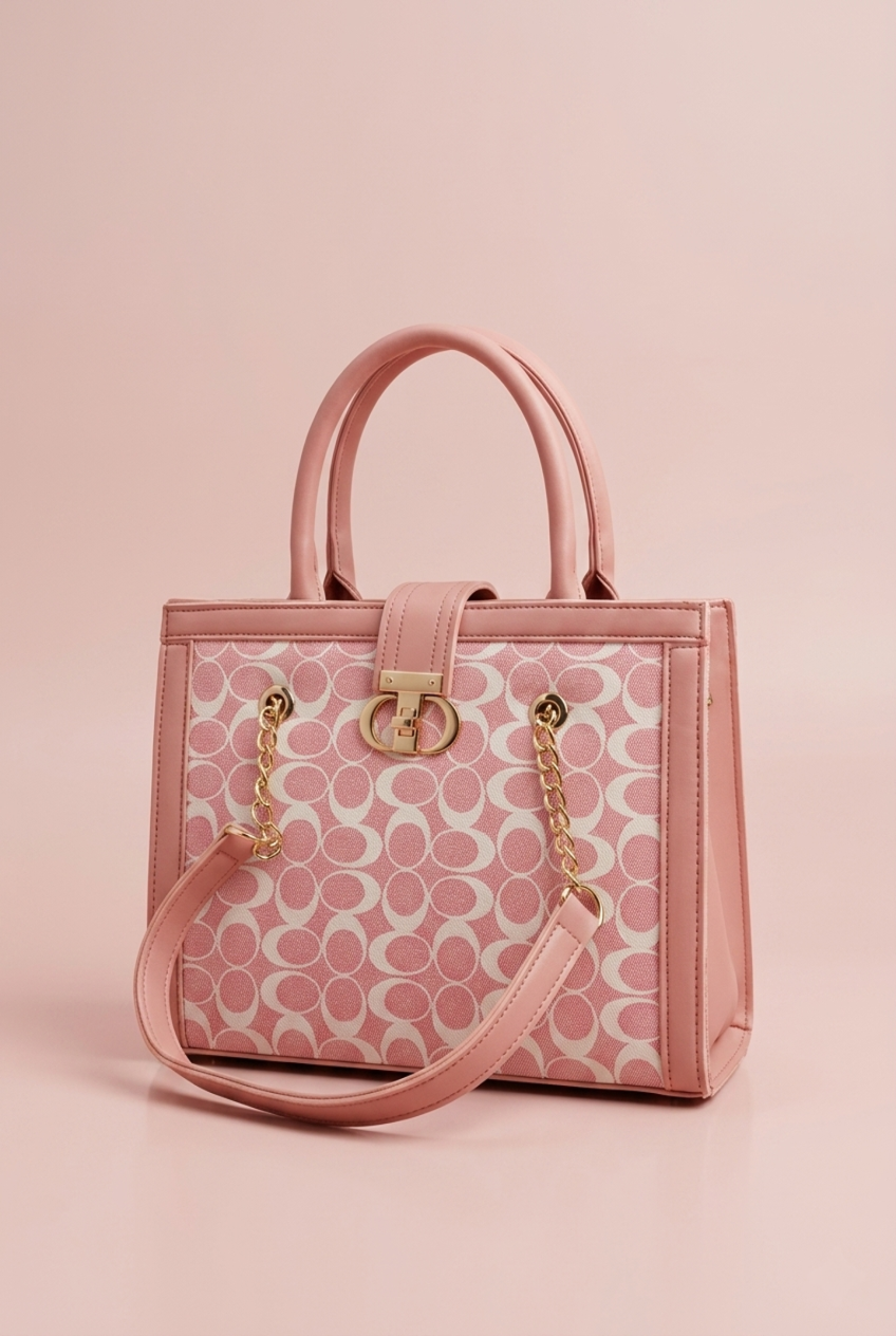 Blush Signature Chain Tote